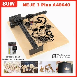 NEJE 3 Plus A40640 80W CNC Laser Gravur Schneiden Maschine Holz Cutter Metall Stecher 3D Drucker Bluetooth APP Control lightburn