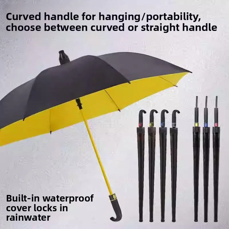 

Большой зонт для гольфа Auatic, устойчивый к длинной ручке с изогнутым крючком, автономный зонт от дождя для двух человек