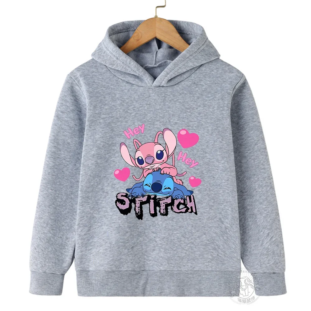 Disney Stitch Street Fashion maglione per ragazzi e ragazze, Pullover sportivo per bambini, felpa con cappuccio per sport all\'aria aperta