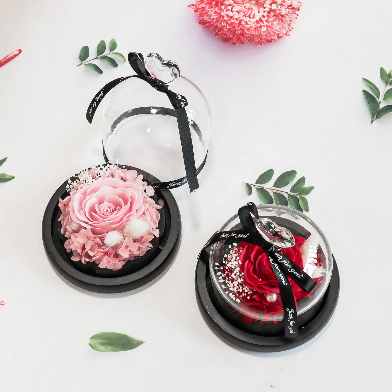 

Exclusive Eternal Rose in Glass Dome Artificial Soap Rose Valentine's Day Birthday Christmas Gifts for Women Girlfriends