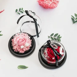 Exclusive Eternal Rose in Glass Dome Artificial Soap Rose Valentine's Day Birthday Christmas Gifts for Women Girlfriends