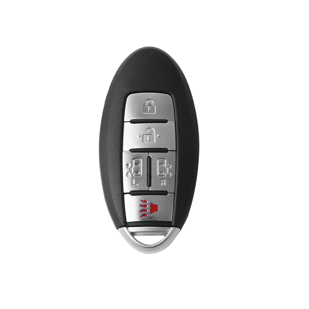 2PC Car Emergency Key Shell Key case Cover 5 Button Smart Key Casing Replacement Key Shell for Nissan Quest/Elgrand/Serena