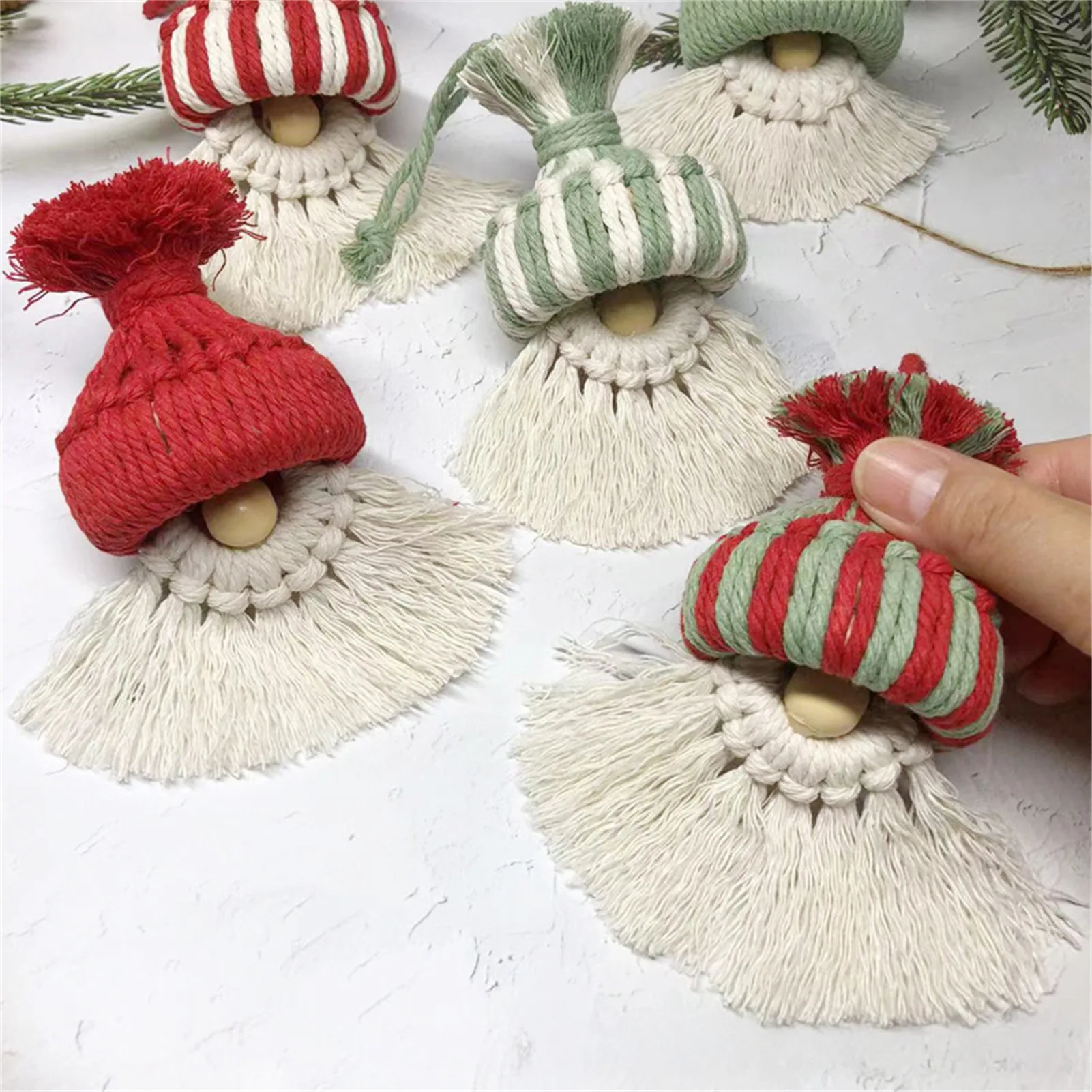 DIY Weihnachtsmütze Ornamente handgemachte Dekoration für Auto Baum Fenster Weihnachten Party Dekorationen 3D Santa Cap 1 Stück