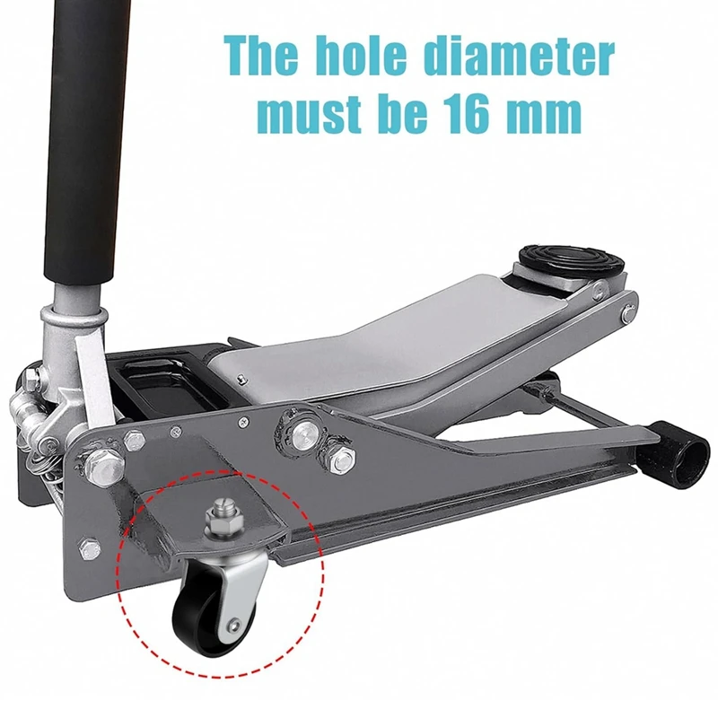 2 قطعة عجلات مقبس أرضية لرافعة أرضية 4 طن، عجلة سباق من الحديد الزهر مع جذع 16 مم، أجزاء مقابس الأرضيات-A27R #3