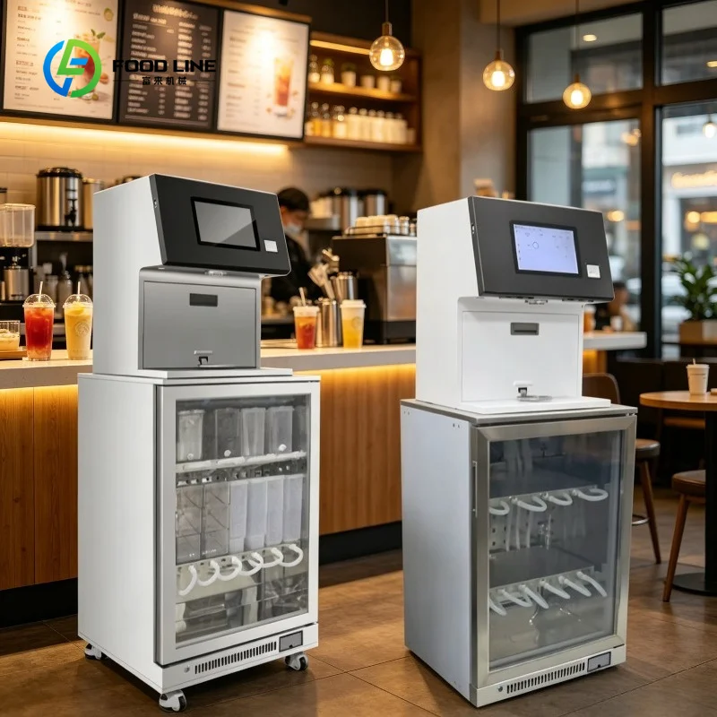 Customized 110V 220V Bubble Tea Machine Cabinet Automatic Commercial Boba Tea Machine Thai Milk Tea Machine for Small Shop