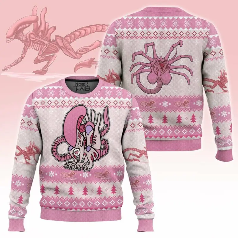 

Deadly Xenomorph Alien Ugly Christmas Sweater Funny Holiday Party Pullover Plus Size Sweaters for Men Women Xmas Gift 2026