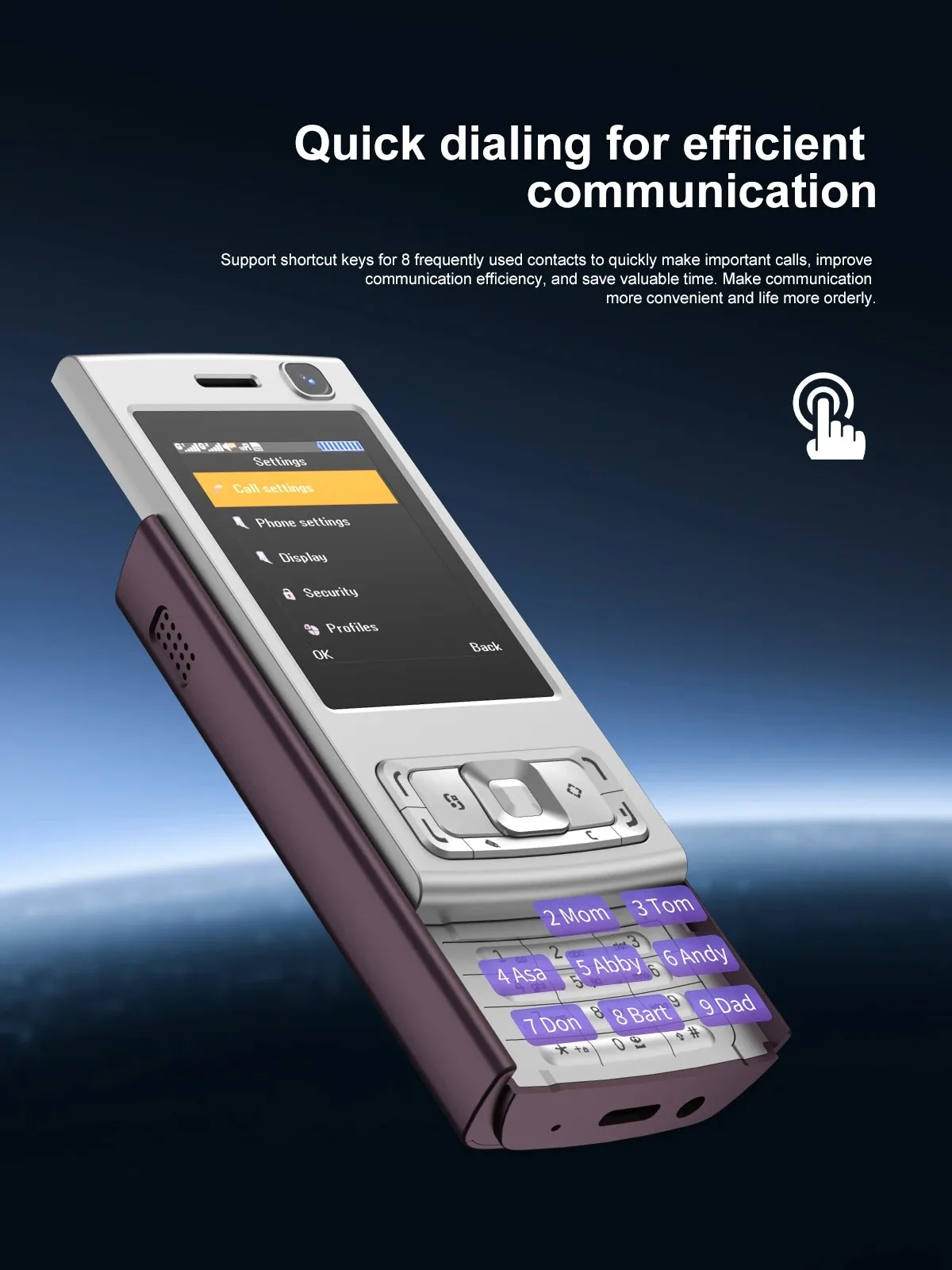 N95 Pro 2G Mini CellPhone 2.0inches Dual SIM Daul Standby GSM Mobile Phone Flashlight FM Radio Bluetooth Stylish Slider Phone