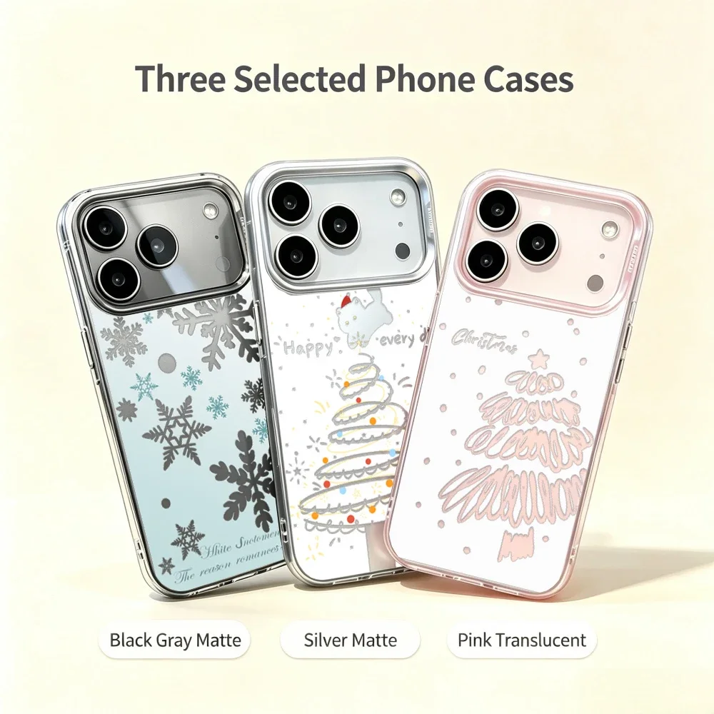 Snowflake Christmas Tree Case For Samsung Galaxy A37 A57 A17 A27 A07 A56 A16 A06 A55 A35 A24 A34 A14 A54 A52 A52S A32 A05 Cover