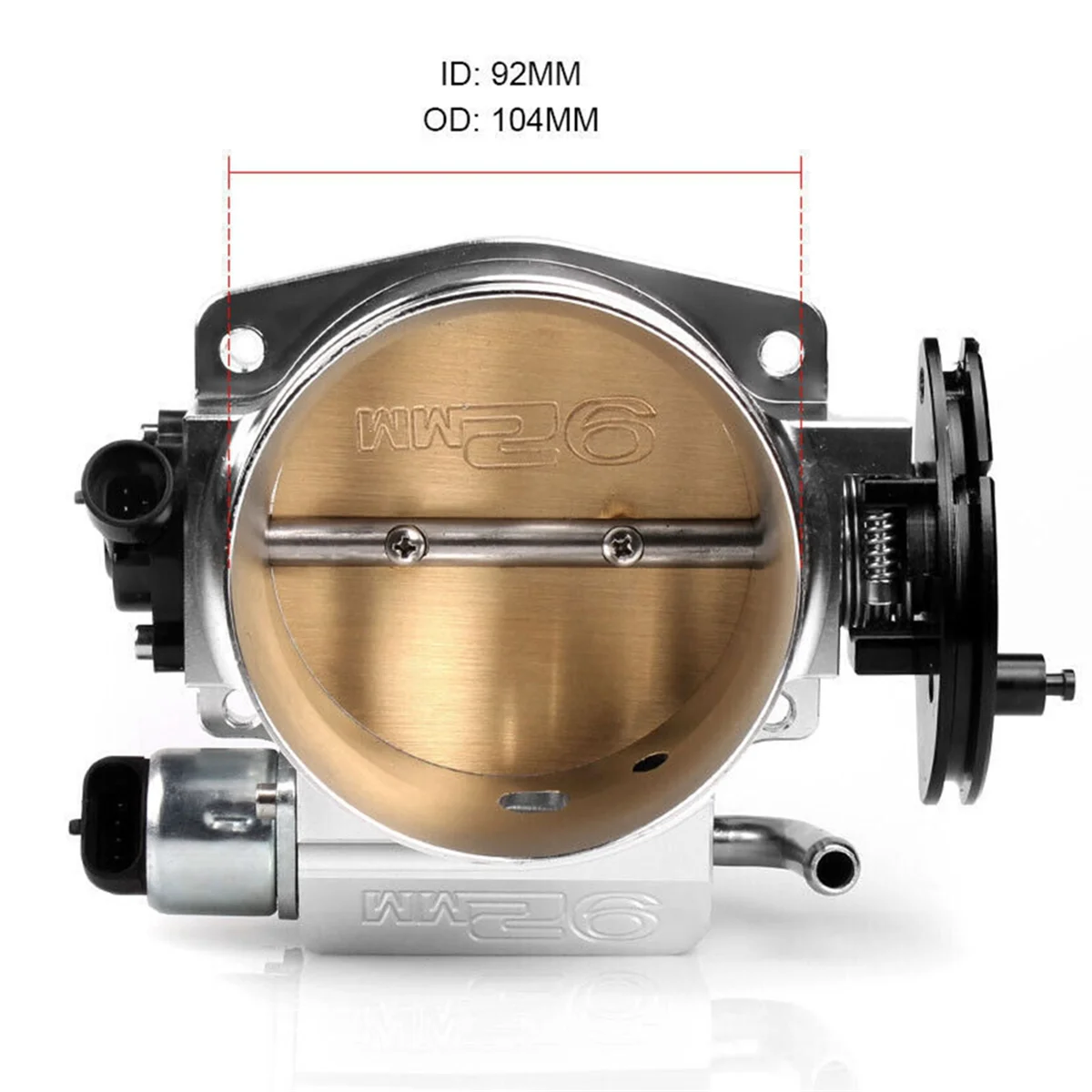 Silver 92mm Throttle Body for LSX LS LS1 LS2 LS7 Corvette