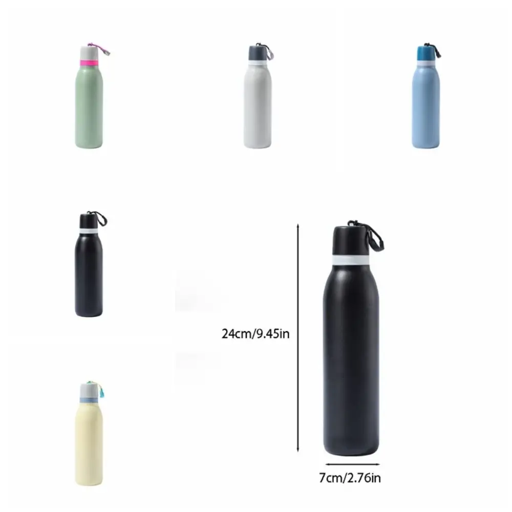 Bouteille isolée Portable de grande capacité, bouilloire de sport anti-fuite en acier inoxydable, flacon sous vide minimaliste à la mode pour randonnée