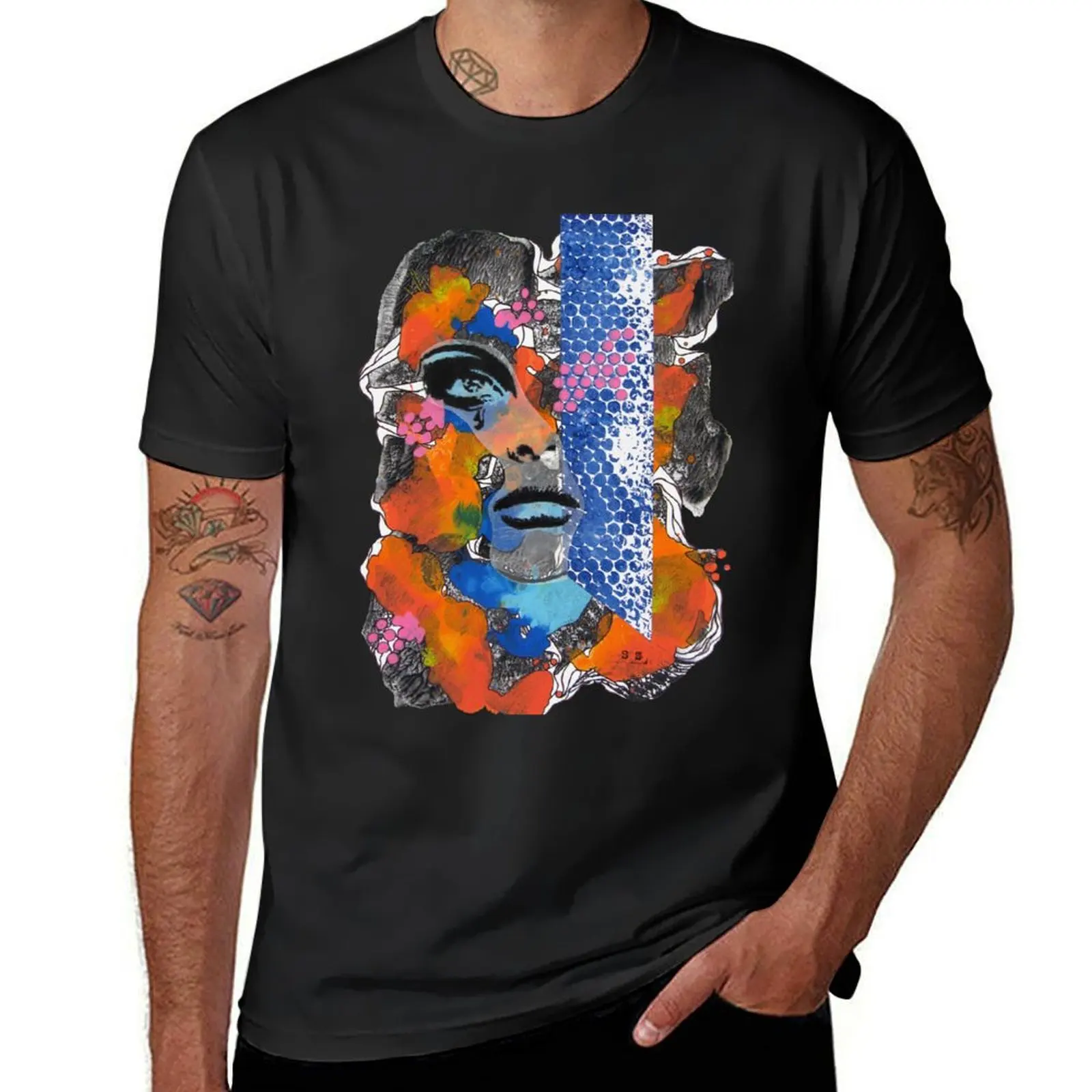 

#staring T-Shirt vintage clothes plus size clothes anime clothes black t shirts for men