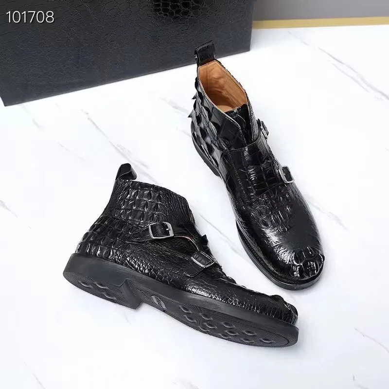 men boots shoes male crocodile shoes