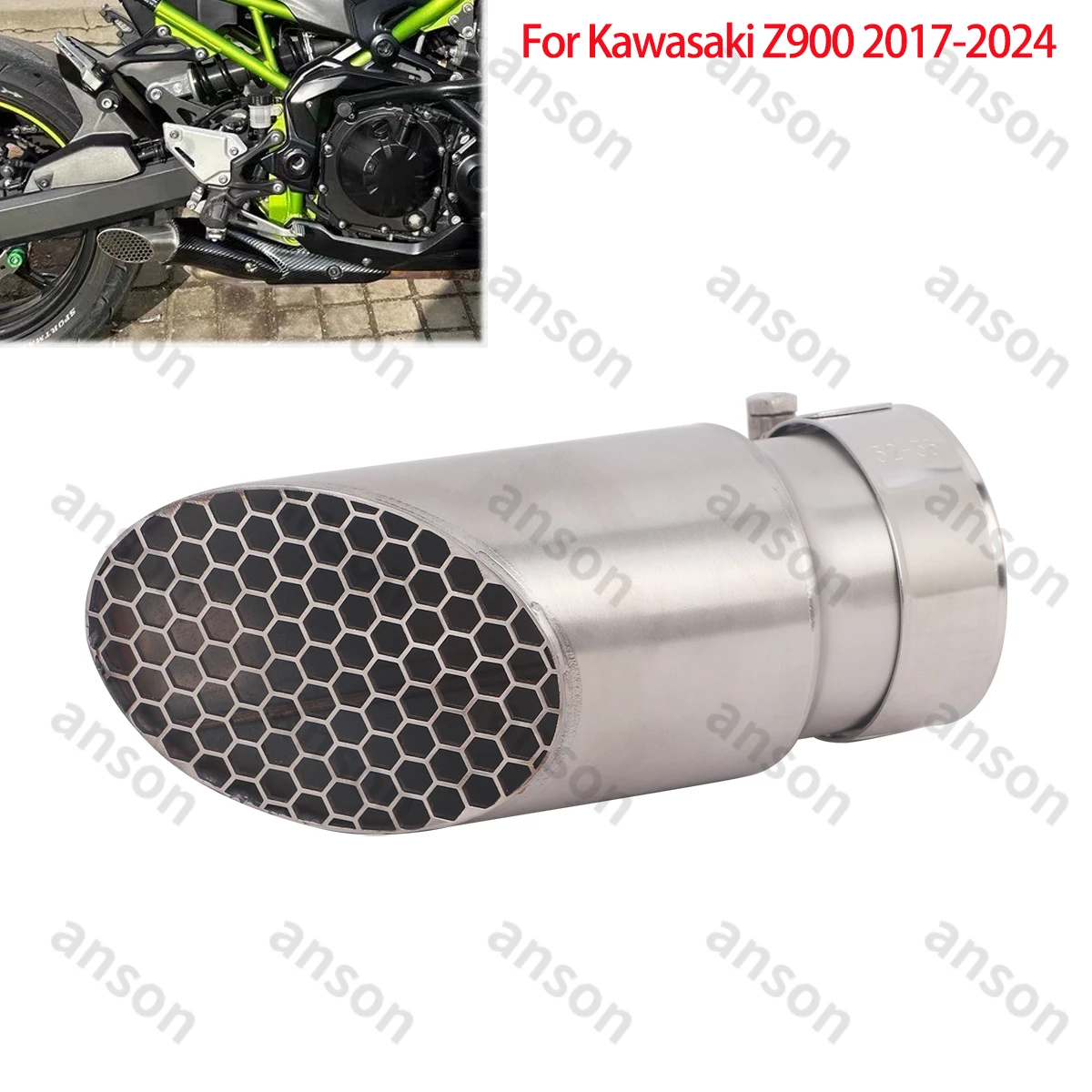 Escape Auspuff Schalldämpfer Rohr Slip on Für Kawasaki Z900 2017-2024 Moto Schalldämpfer Link Rohr Ändern Laut
