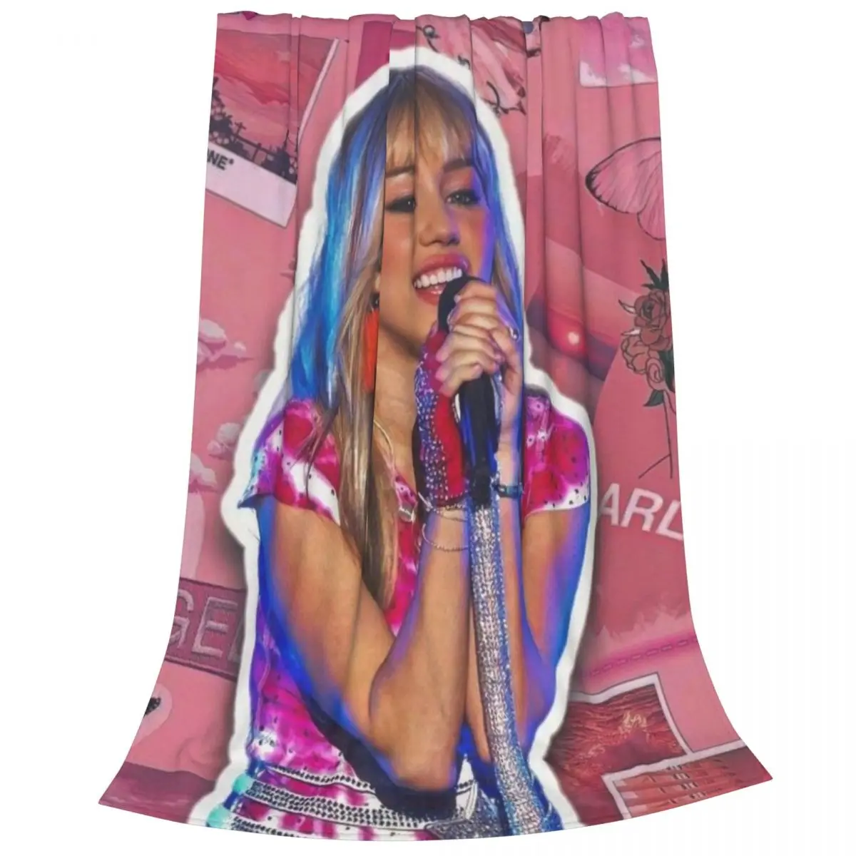 Hannah Montana Blanket Flange Textile Decor Portable Super Soft Throw Blankets for Home Office Plush Thin Quilt