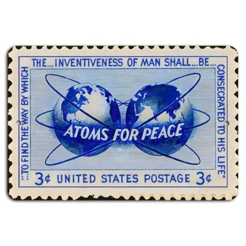 Atoms for Peace : Célébration de l'innovation et de l'unité - Panneau en aluminium et étain