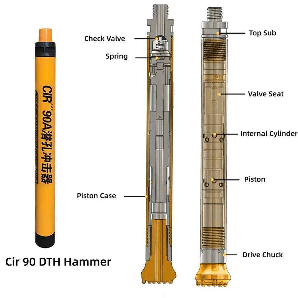 Good Quality New Dth Hammer Black Diamond Dth Hammer Low Air Pressure Hammer CIR90 For Drilling Rig