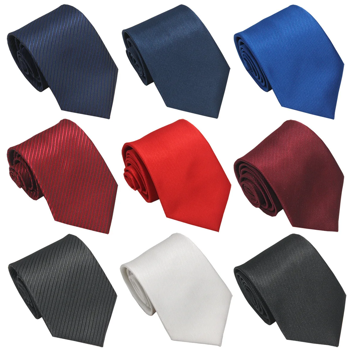 

New style 8cm cheap business man neckties blank custom logo suit accessories polyester men cheap casual pure color men tie