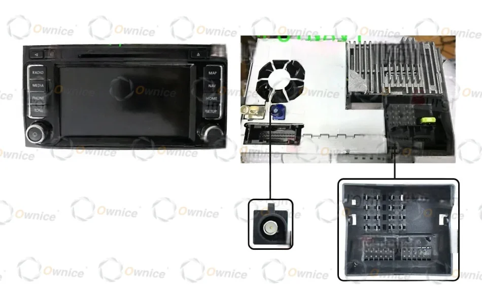 Ownice 9 Inch Car Android Radio Frame for Volkswagen VW Multivan T5 2003 - 2015 2DIN Stereo Panel Fascia Harness Wire Canbus Box
