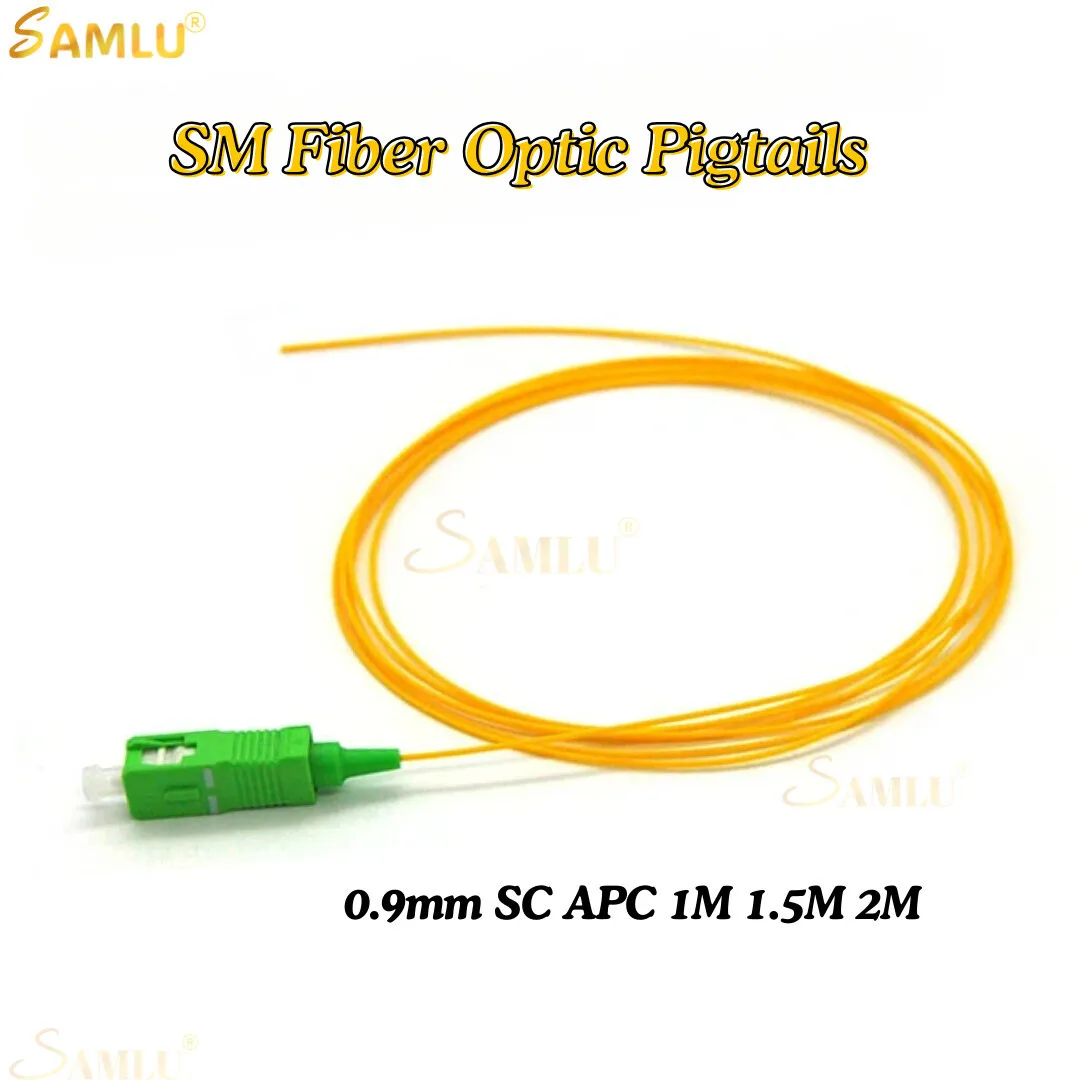 

50pcs Lot FTTH 0.9Mm SC APC Singlemode SM Fiber Optic Pigtails Optical Fiber Connector 1M 1.5M 2M