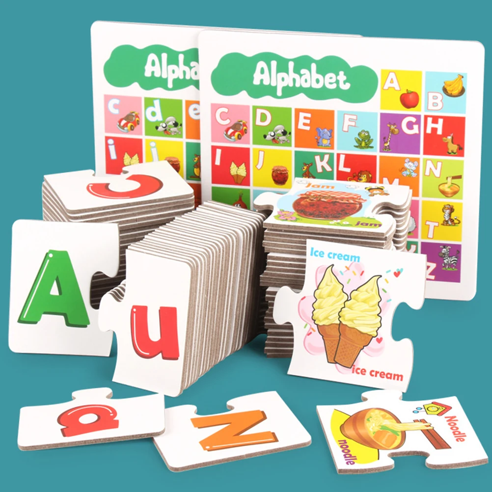 Zestaw Zabawek Edukacyjnych do Dopasowywania Liter Alfabetu, Gra w Dopasowywanie Kart Liter, Sudoku Edukacyjne dla Dzieci