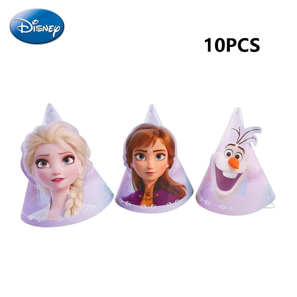 Disney Frozen Geburtstagsparty-Hüte-Set Elsa Anna Olaf Bedruckte Papierpartyhüte mit Elastischem Band Themen-Feierzubehör – Detail 1
