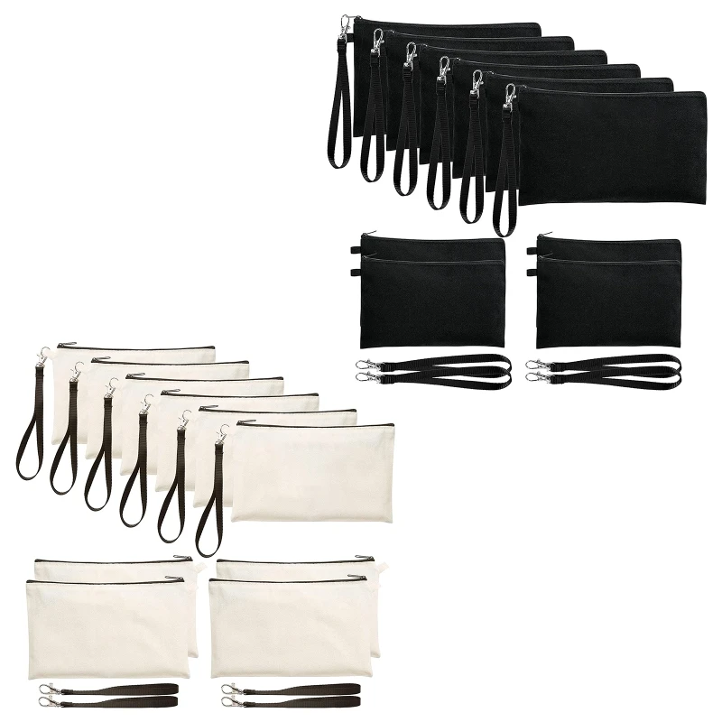 

New 10Pcs Blank Sublimation-Bag for DIY Makeup Bag Pen for Case Handmade Gift