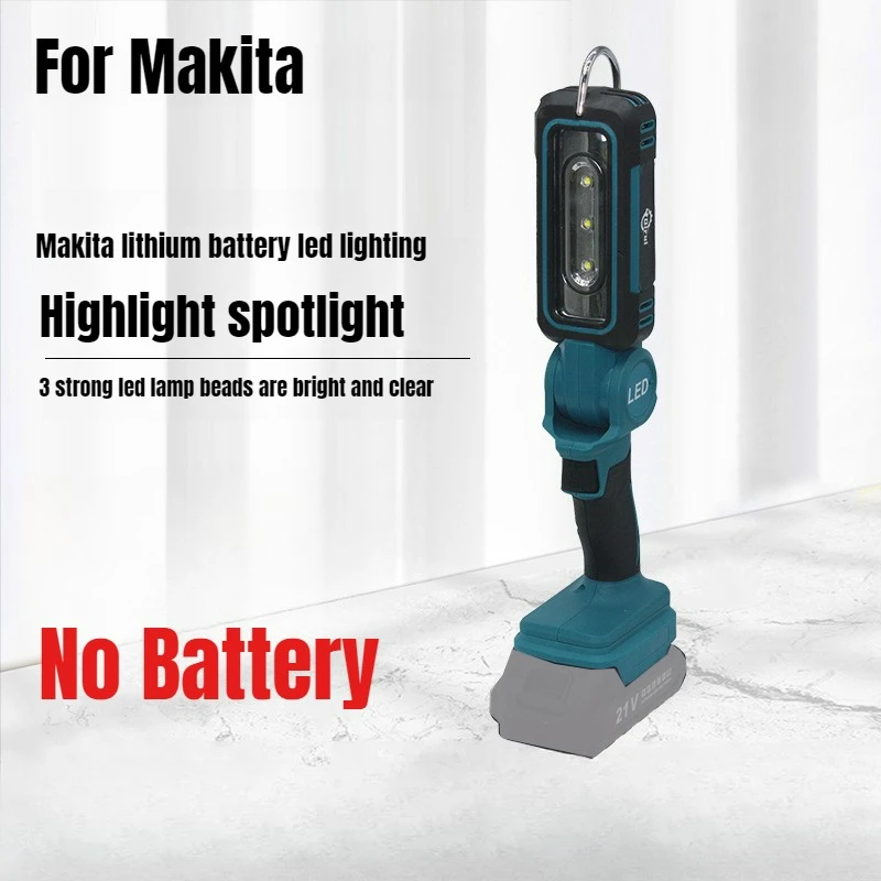 Lithium Battery LED Work Light,No battery,Outdoor Convenient Maintenance Light,Camping Night Fishing,Car Maintenance