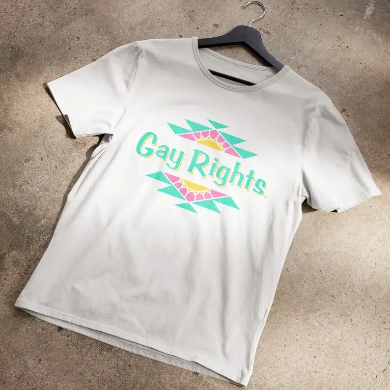 Camiseta de los años 90 de té helado de los derechos Gay, camiseta de los años 90