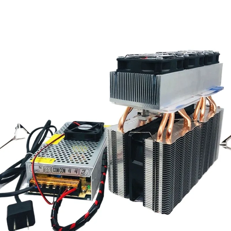 Dual core high power refrigerator semiconductor refrigeration sheet, incubator cooling, climbing pet box pet air conditioner