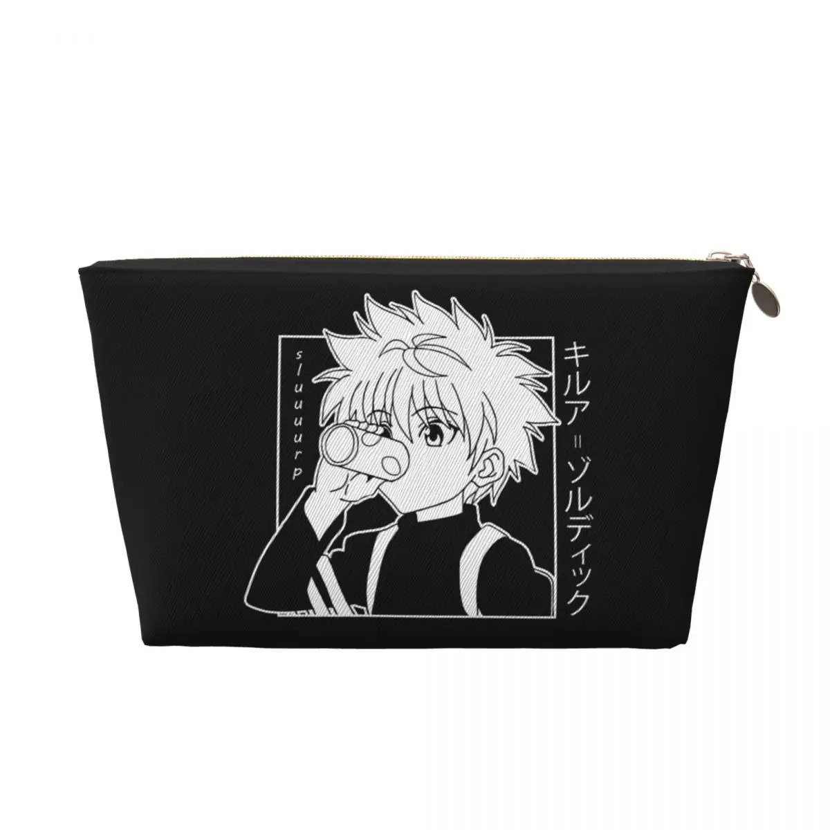 Custom Hunter X Hunter Toiletry Bag for Women Killua Zoldyck Makeup Cosmetic Organizer Ladies Beauty Storage Dopp Kit Box