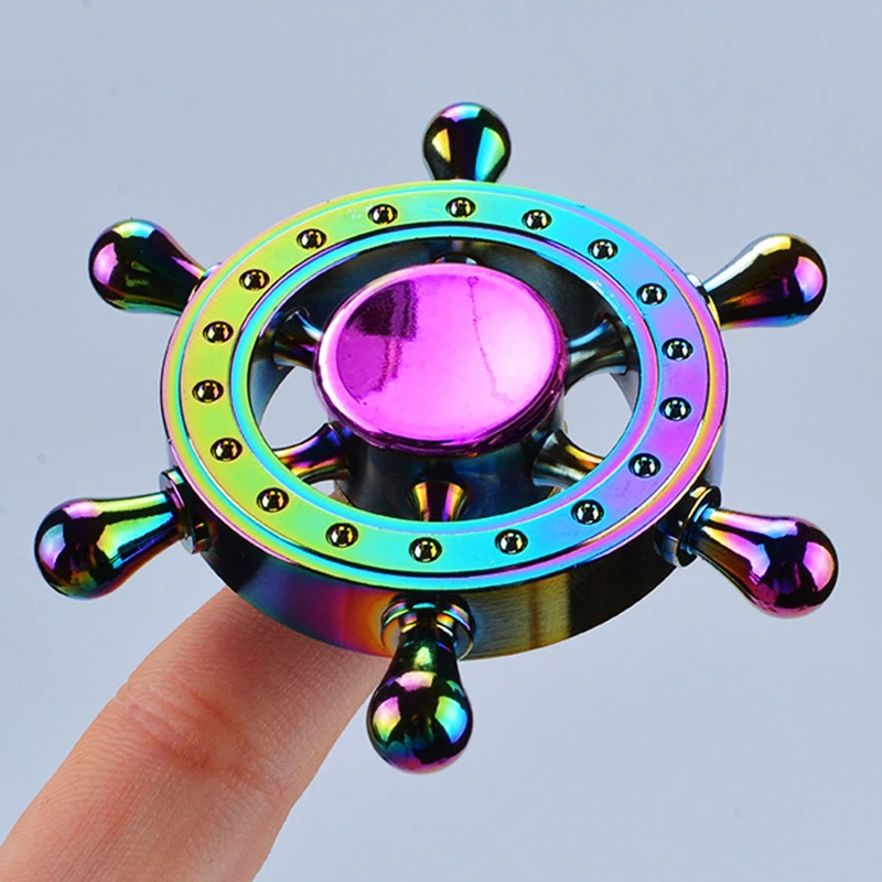Farbe Fingertip Gyroskop Fidget Spinner Stressabbauende Hand Spinner Metall EDC Spinner Desktop Gyroskop Spielzeug Erwachsene Geschenk Spielzeug