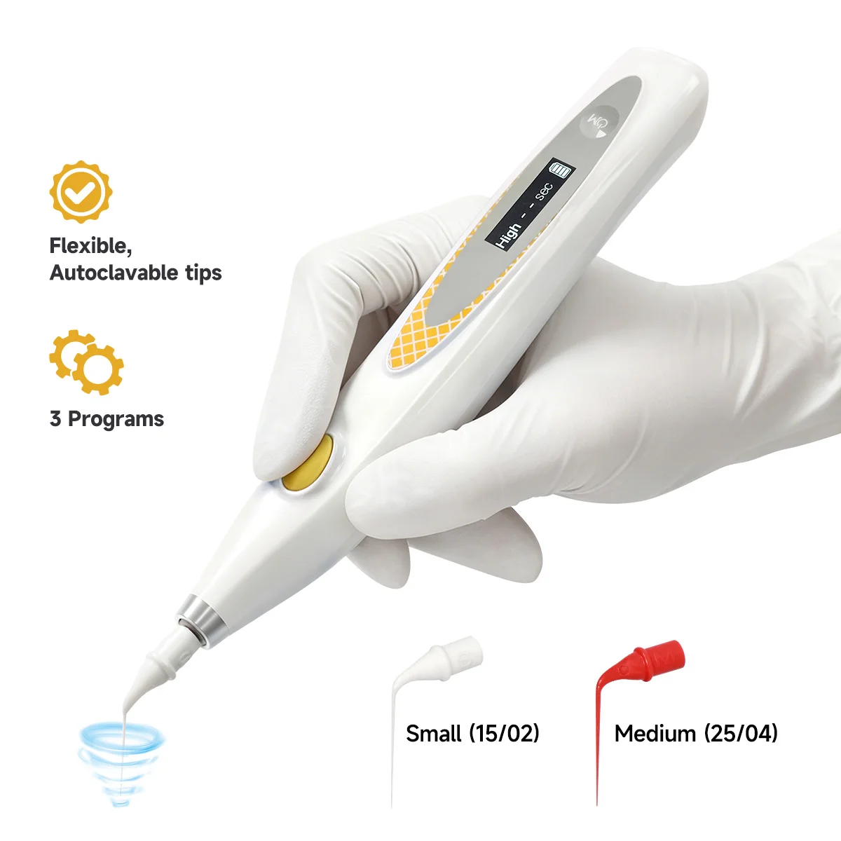 JUMTOP Dental Root Canal Sonic Irrigator Endo Activator with 60Pcs Working Tips for Endodontic Irrigation