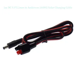 1m cable 5.5mm x 2.1mm male DC to Anderson Connector Solar Charging  14AWG  Power Plug  For Portable Generator Solar Panel