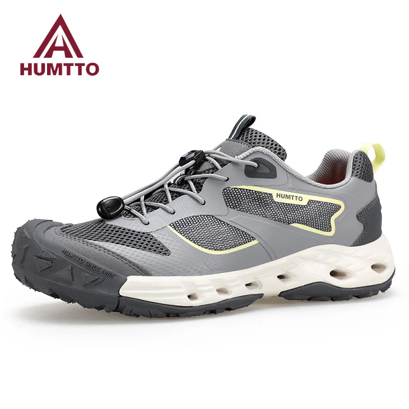 HUMTTO Summer Beach Shoes for Men Breathable Non-Leather Casual Sneaker Men\'s Brand Luxury Designer Trainers Black Man Sneakers