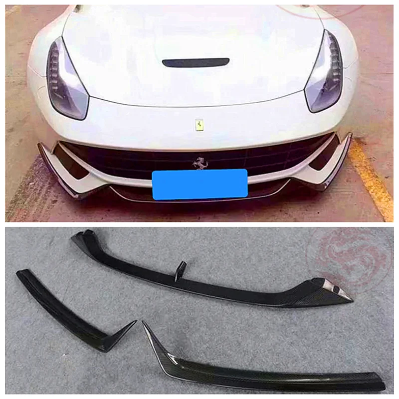 

Real Carbon Fiber Bumper Front Shovel Front Lip Splitter Protector Cover Fits For Ferrari F12 2013 2014 2015 2016 2017