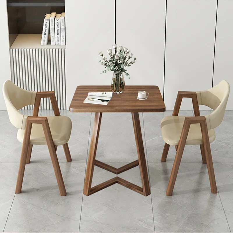 

Balcony tea table and chair combination tea drinking small square table one table and two chairs homestay office small apartment