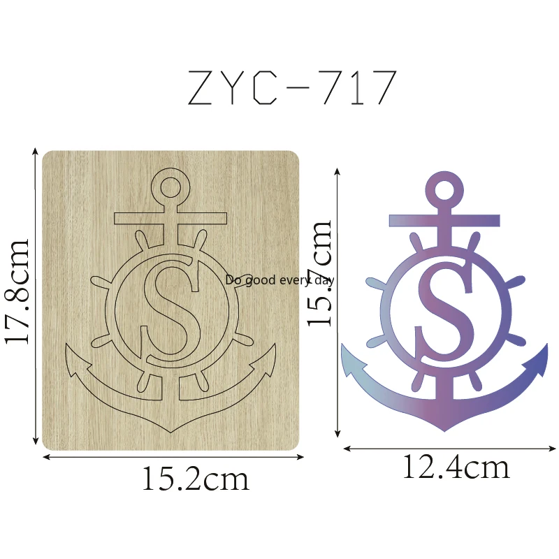 DIYZYC-717 Anchor Wooden Cutting Mold Suitable For Diecutting Machines