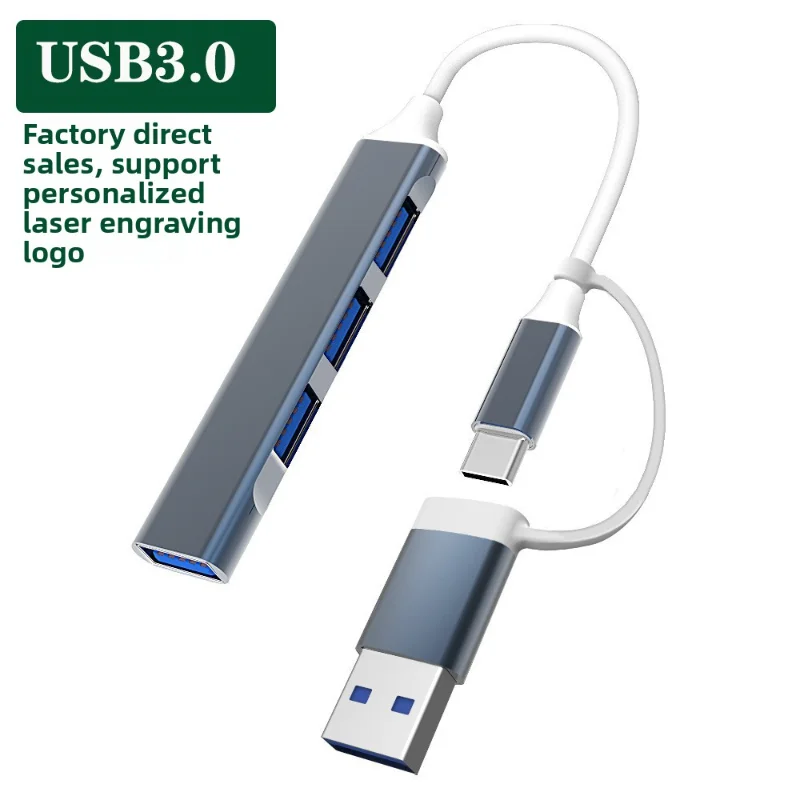 2-In-1 Docking Station Usb3.0 Suitable for Computer Notebook Hub Splitter Expander Type-c Docking Station