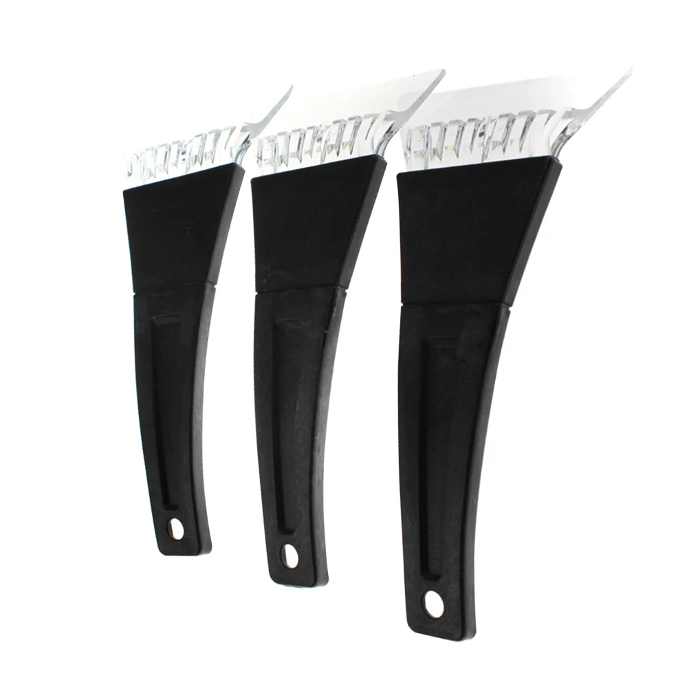 3pcs Car Snow Scraper Easy to Hold Ice Snow Remover for Car Window(Black) ice scraper car ice scarper