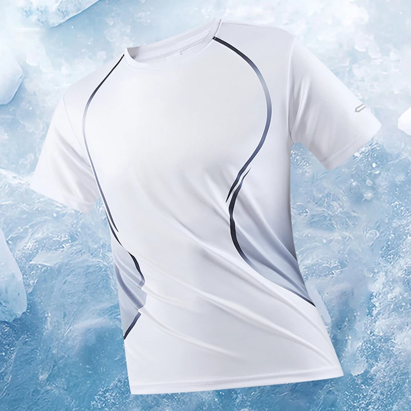 CHRLCK Männer Frauen Laufen Schnell Trocknende T-shirts Atmungsaktive Wandern Angeln T-shirts Weiche Elastizität Outdoor Sport Kurze Shirt Sommer