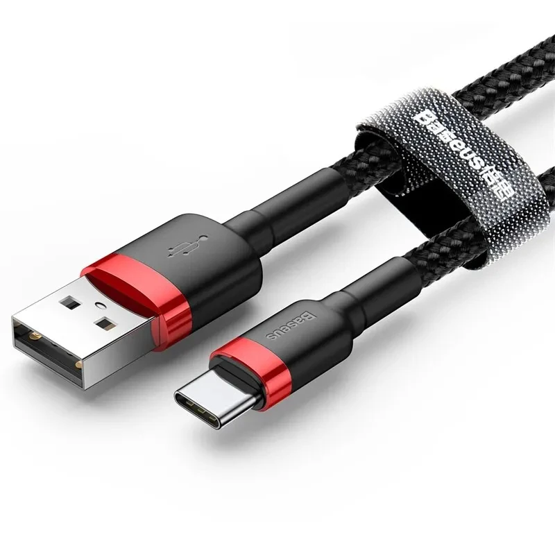 Baseus USB-C-Kabel für Oneplus 12 Quick Charge 3.0 USB-C-Kabel Schnellladekabel Typ C für Huawei Xiaomi 13 USB-C-Ladekabel