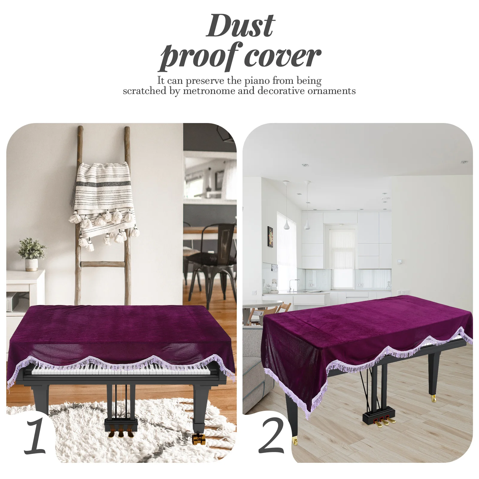 

Piano Electric Cover Keyboard Dust Simple Protective Cloth Electronic Accessory Purple Protectors Covers