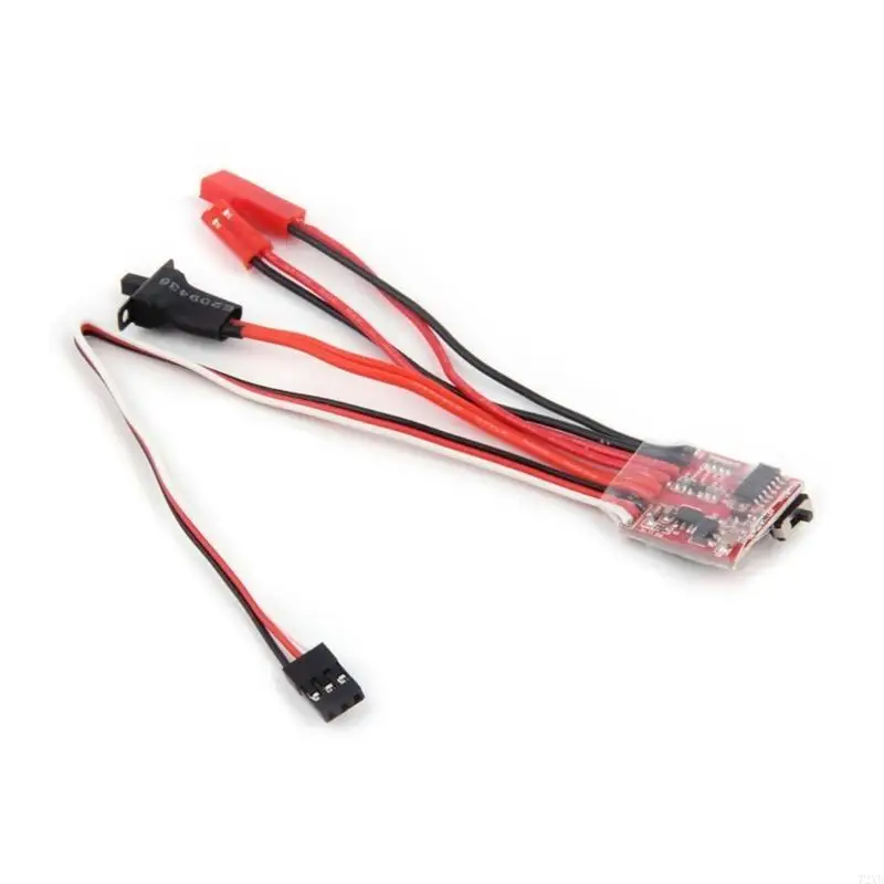 Waterproof Brushed Motor Speed Controller with Brake Fit for 1/16 1/18 1/24 Ship RCCar SCX24 AXI90081 AXI00001 AXI00002 72XB