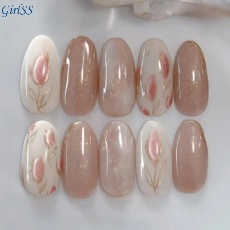 

Press on Almond Fake Glues on False Acrylic T4MB