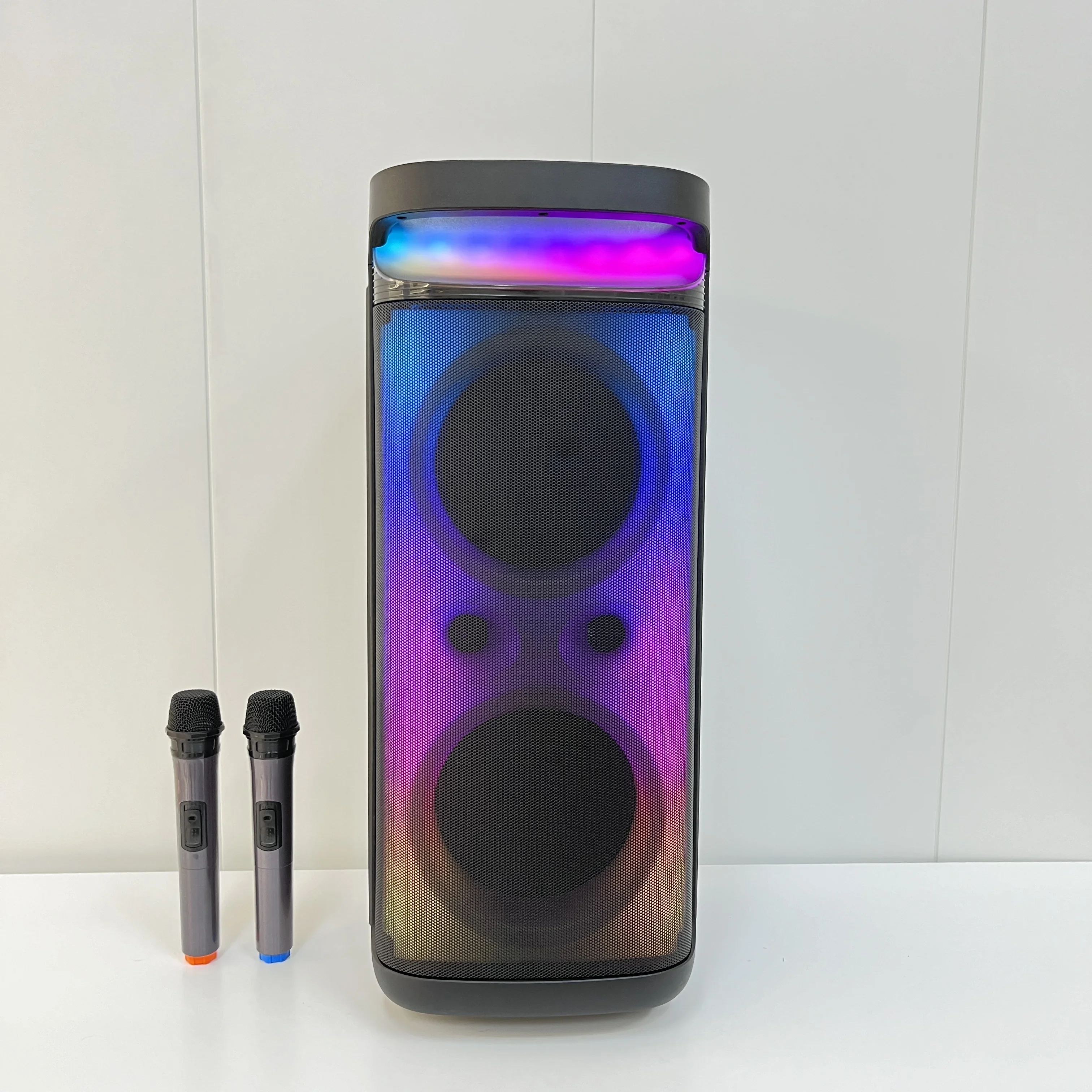 YYHC-Bluetooth Speaker 80W Peak Wireless Portable Outdoor Party Speakers with Subwoofer Deep Bass LED Colorful Lights for Travel