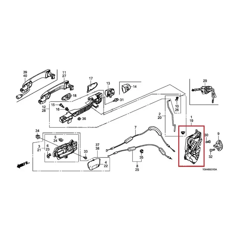 Unusual Electronic Lock Block (Front Right ) For Honda Accord CR-V