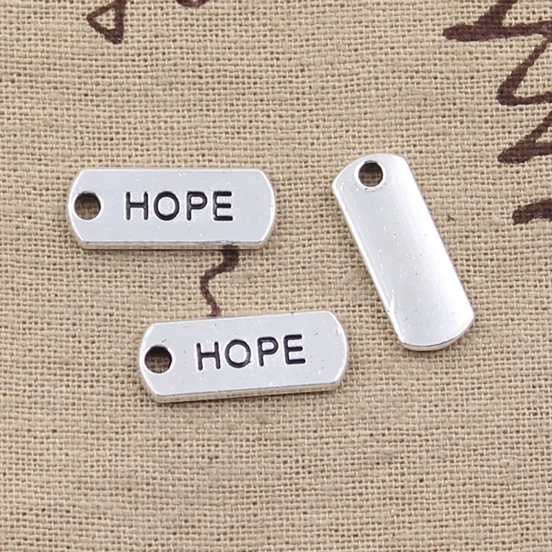 15pcs Charms Love Forever Hope Faith Inspire Brave Dream Believe Family 21x8mm TibetanPendant Findings DIY Accessories