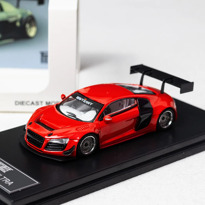 LMF 1/64 Audi R8 LMS Ultra aleación vehículo de motor de juguete Diecast Metal modelo regalos