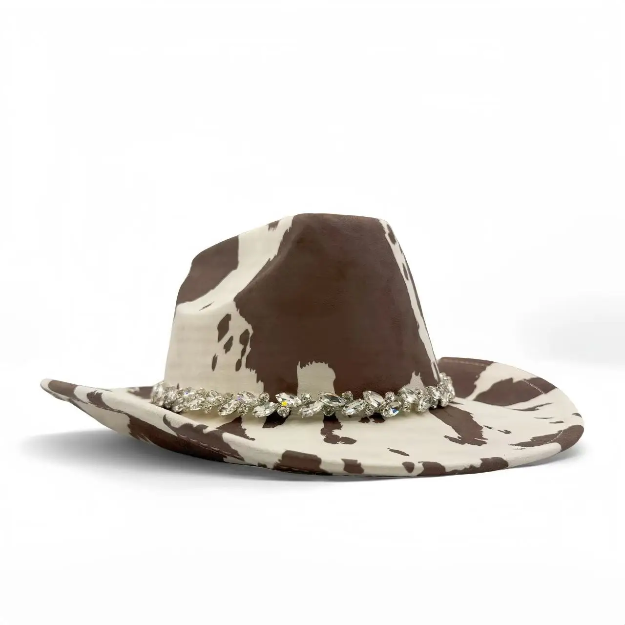 HongLuan قبعة رعاة البقر الغربية حجر الراين رجل - إكسسوارات رعاة البقر خمر وقبعات راعية البقر البلد للسيدات البالغات #5