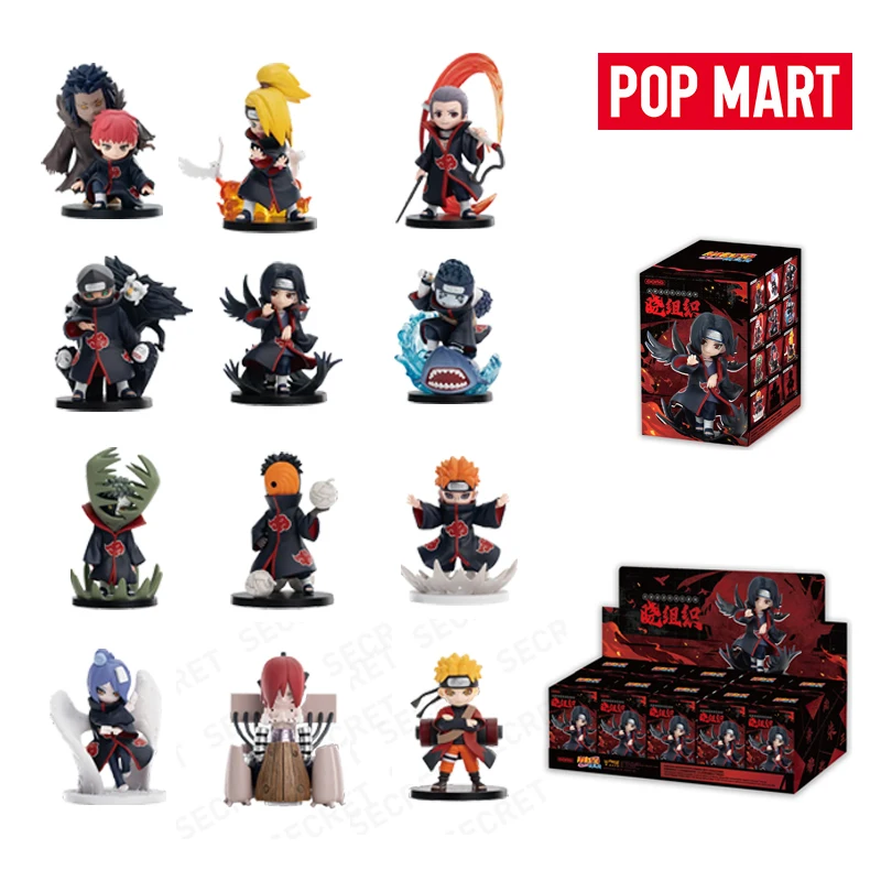 Mercancía oficial POPMART & GONG Naruto: Shippuden Series Battle Against Akatsuki figura temática caja ciega juguetes muñeca modelo coleccionable